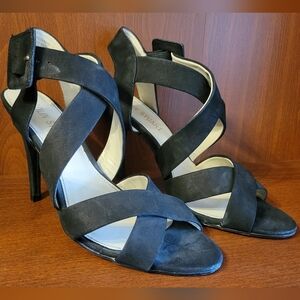 Colin Stuart Black Strappy Heels